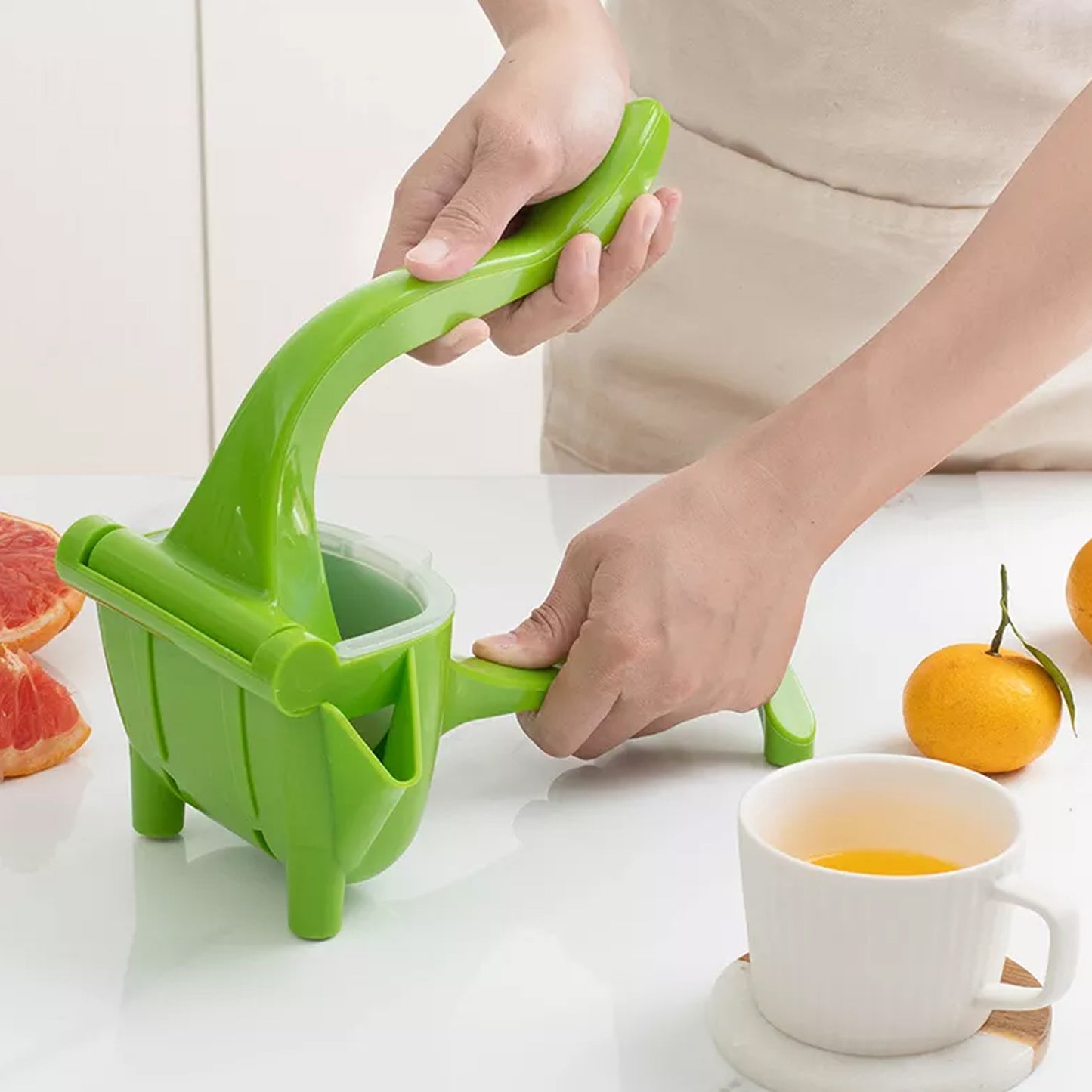 Effortless Manual Citrus Juicer & Lemon Squeezer | Lever Hand Press for High-Yield Orange & Lime Juice | Durable Countertop Fruit Press (Multicoloured)