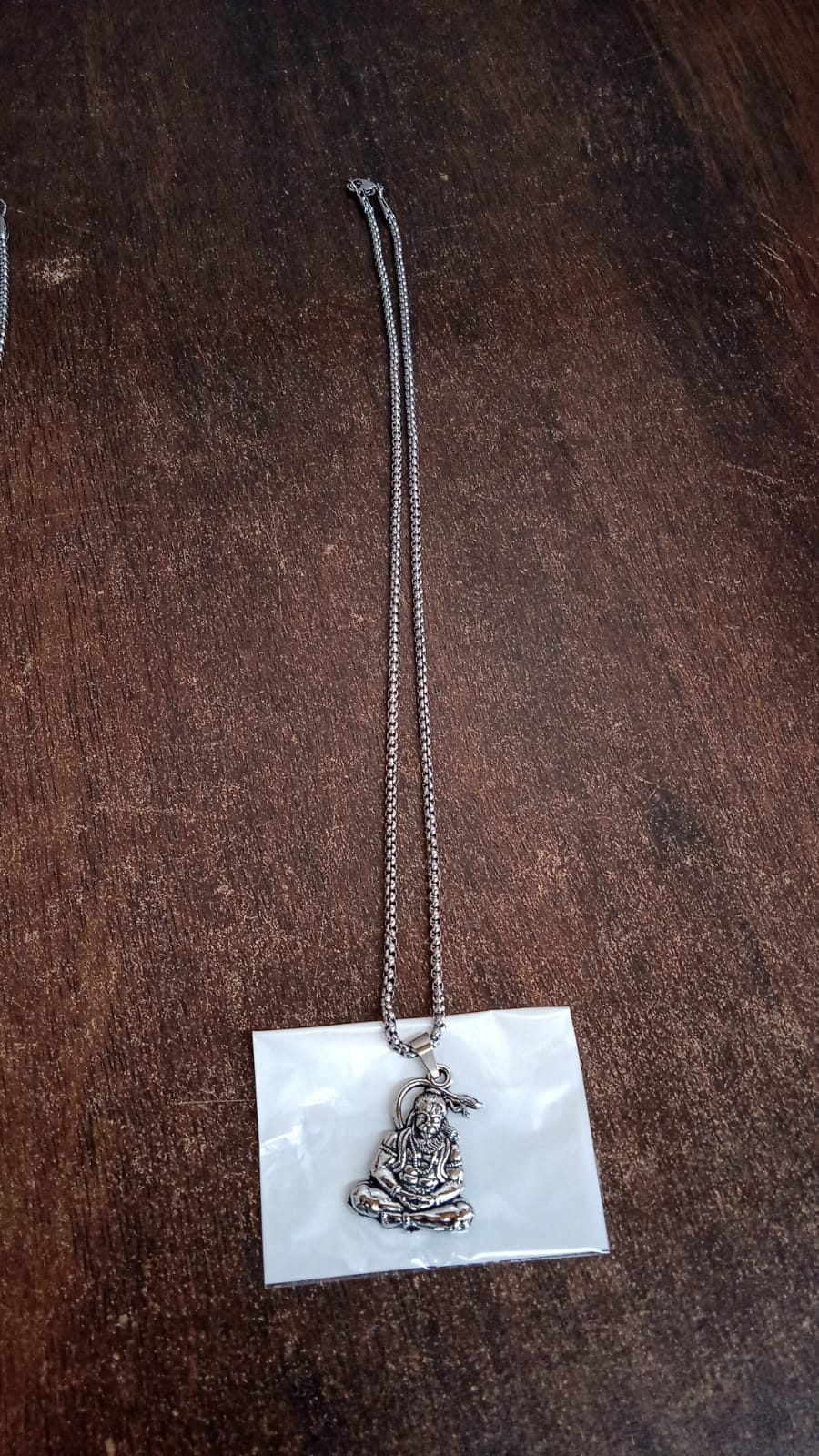 Lord Hanuman Pendant with Chain for Strength & Protection | Mahavir Bajrangbali Locket for Men & Boys | Antique Finish Spiritual Amulet