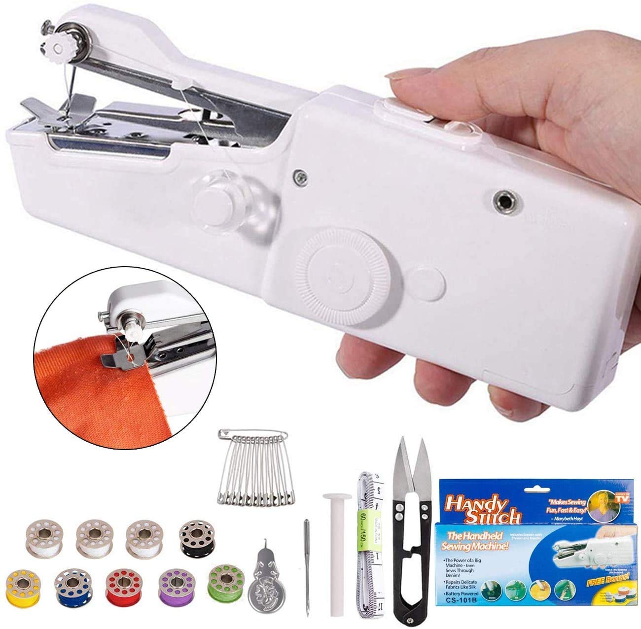 Handheld Mini Electric Cordless Sewing Machine – Ideal for Beginners, Travel-Friendly, Quick Fabric Repairs & DIY Sewing Projects