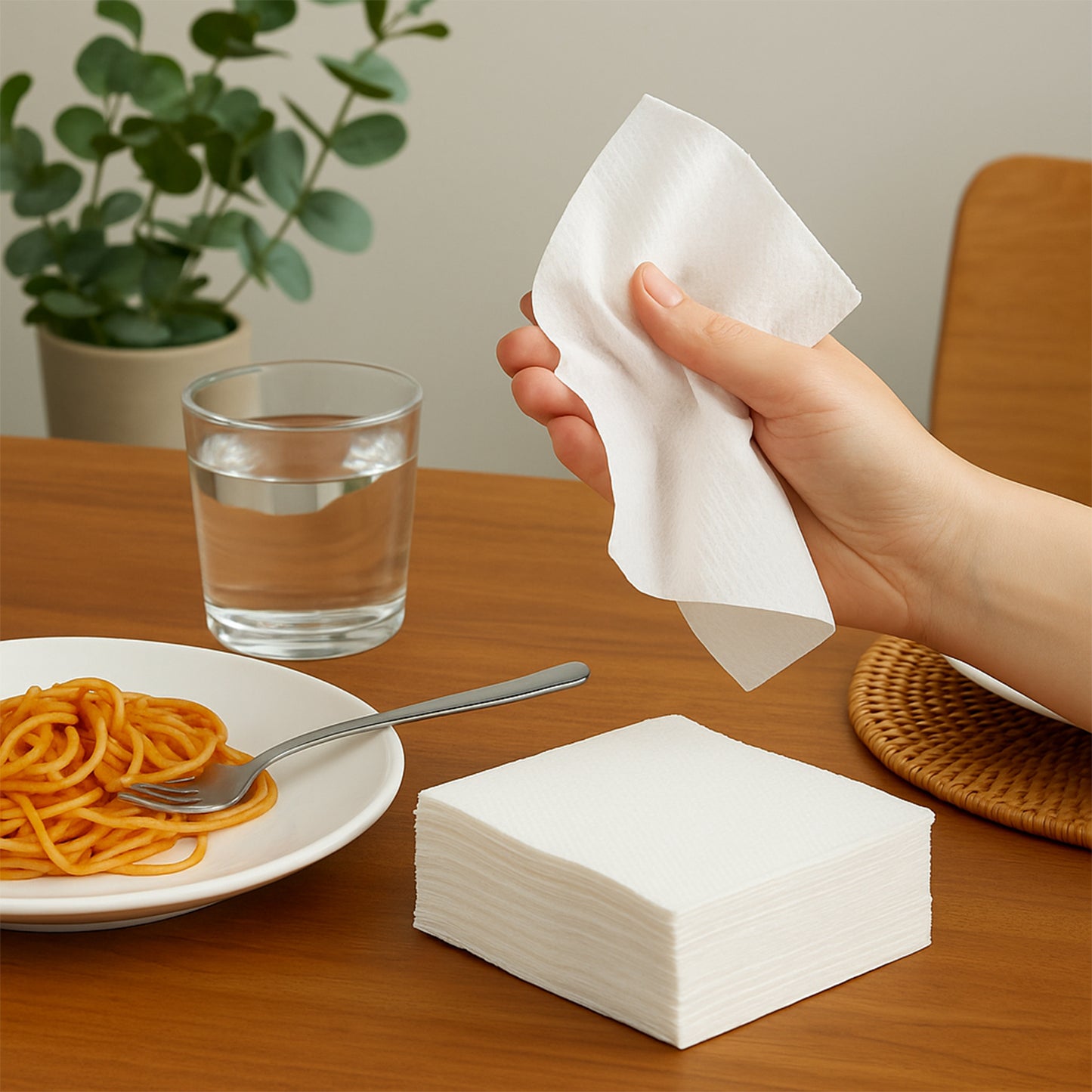 Soft  Absorbent Disposable Tissue Paper  Napkins Set (50 Pc)