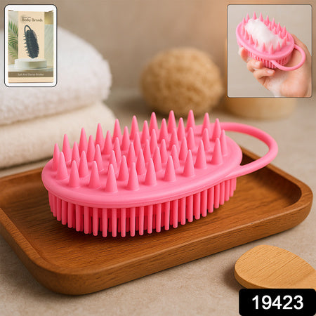 2-in-1 Silicone Soft Bristle Bath Brush