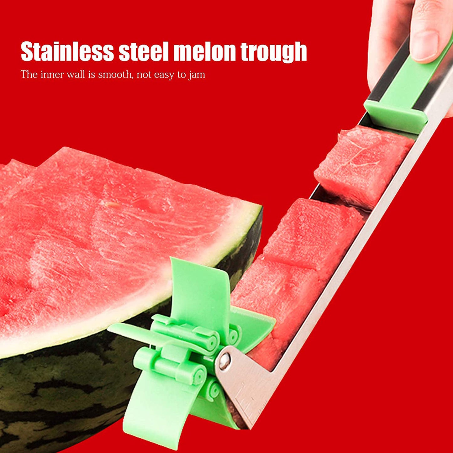 Easy-to-Use Watermelon Cutter Tool | Handheld Stainless Steel Windmill Slicer for Perfect Cubes | Portable Fruit Peeler for Kitchen