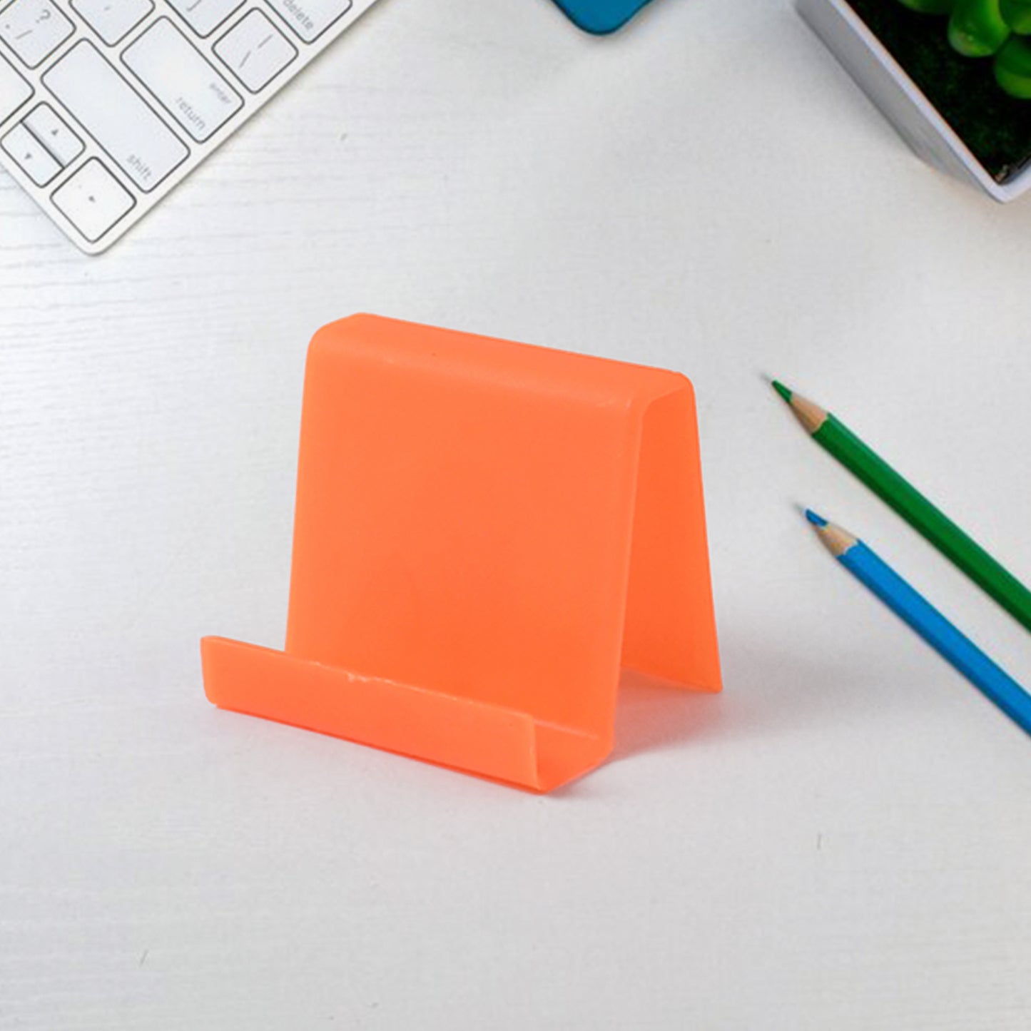 Durable Plastic Mobile Phone Stand With Angled Support (1 Pc  Mix Color)
