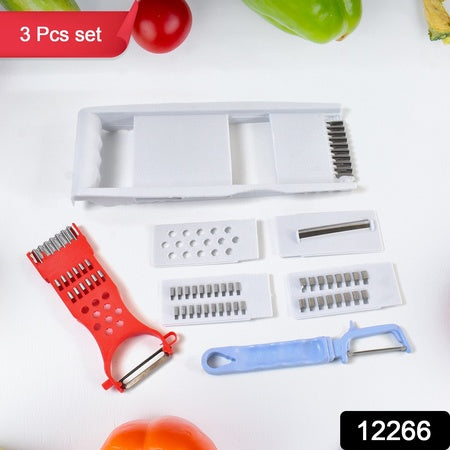 3 In 1 Kitchen Set Grater Base Slicing Attachment And Peeler (3 Pcs Set)