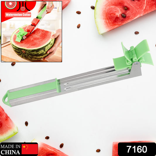 Easy-to-Use Watermelon Cutter Tool | Handheld Stainless Steel Windmill Slicer for Perfect Cubes | Portable Fruit Peeler for Kitchen
