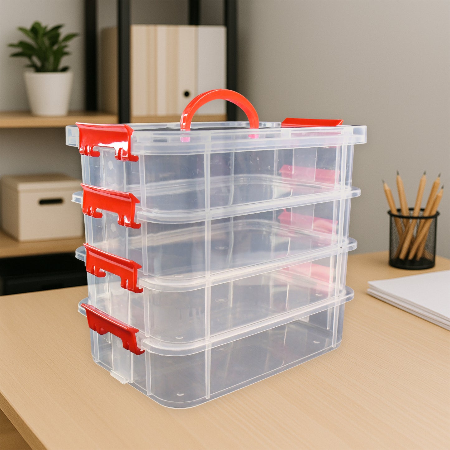 4-layer Transparent Multipurpose Plastic Storage Box