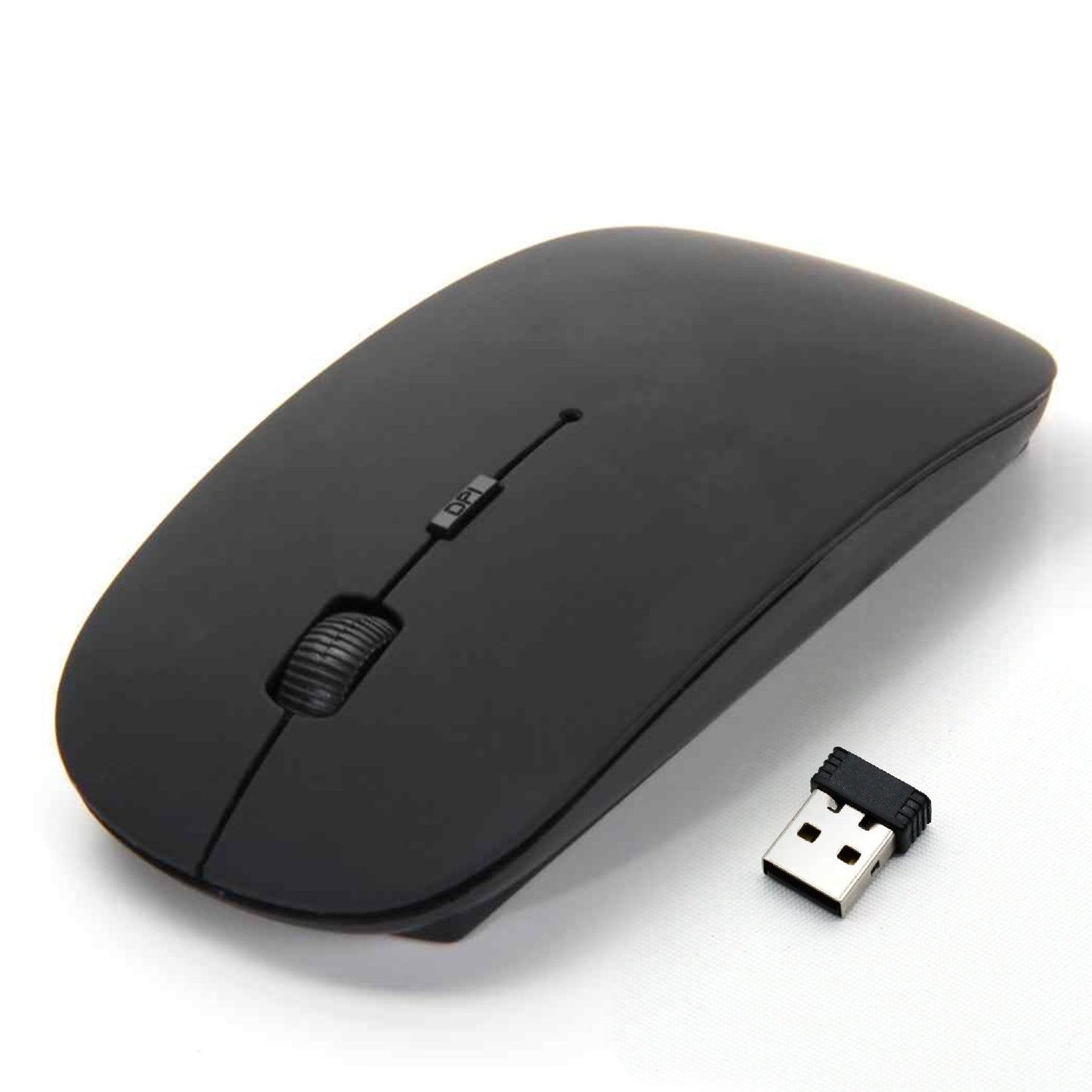 Slim Wireless Computer Mouse | Ergonomic Cordless Handheld for Laptops & Desktops | Silent Click, Portable & Easy Plug & Play for Beginners